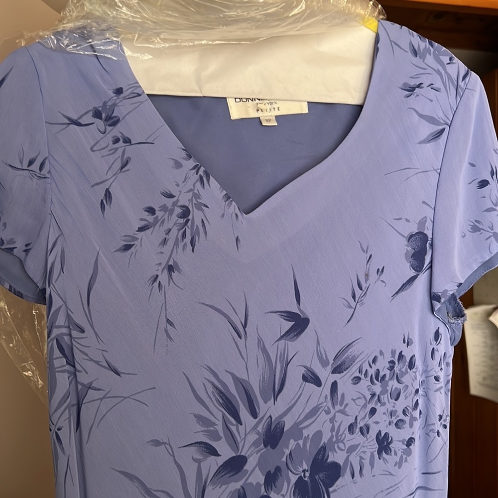 Donna  Ricco Lavender Dress w/Floral Print 8P - Picture 2 of 7